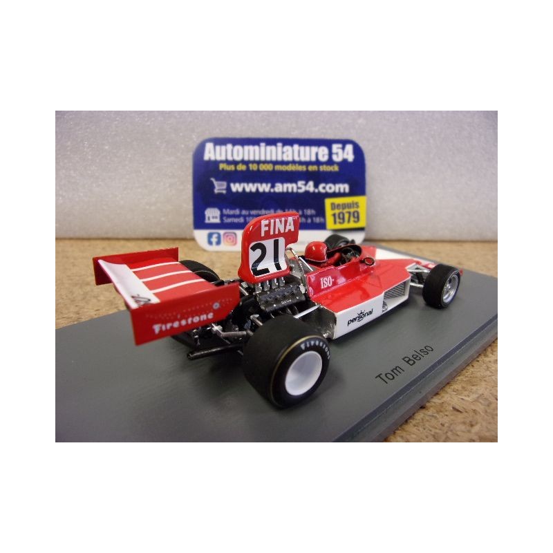 1974 Williams FW N21 Tom Belso Sweden GP S4040 Spark Model