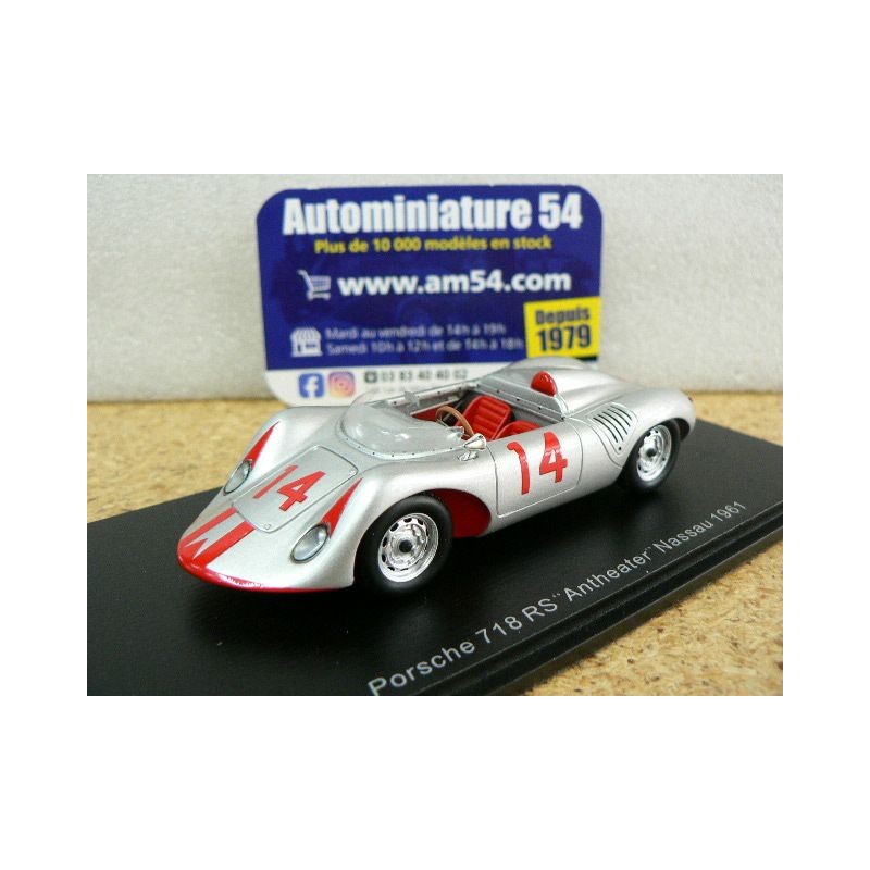 1961 Porsche 718 Rs "Antheater" n°14 Holbert Nassau S7514 Spark Model