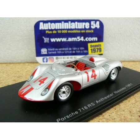 1961 Porsche 718 Rs "Antheater" n°14 Holbert Nassau S7514 Spark Model