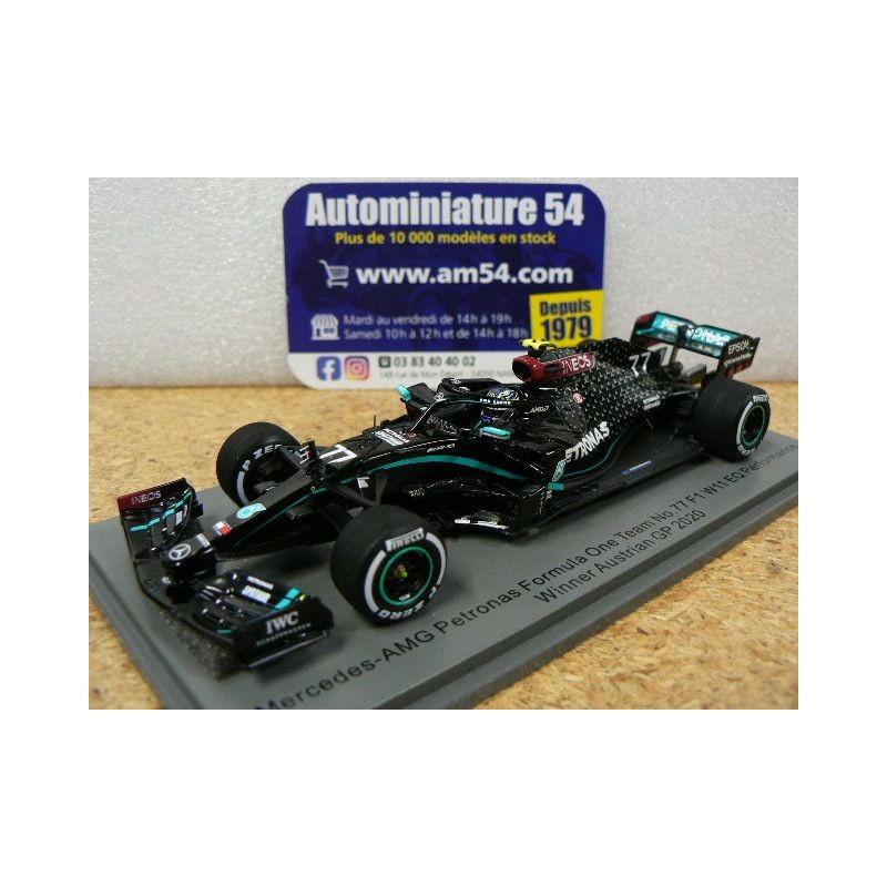 2020 Mercedes AMG Petronas  F1 W11 n°77 V Bottas 1st Winner Austrian GP S6466 Spark Model