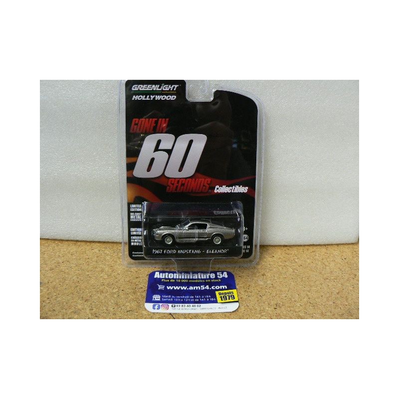 Ford Mustang Shelby GT500 Eleanor 1967 "60 secondes Chrono " 44742-C Greenlight 1.64ième