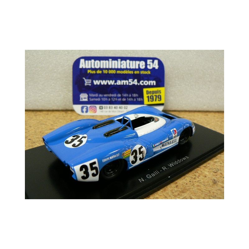 1969 Matra Simca 630 - 650 n°35 Galli - Widdows 4th Le Mans S3549 Spark  Model