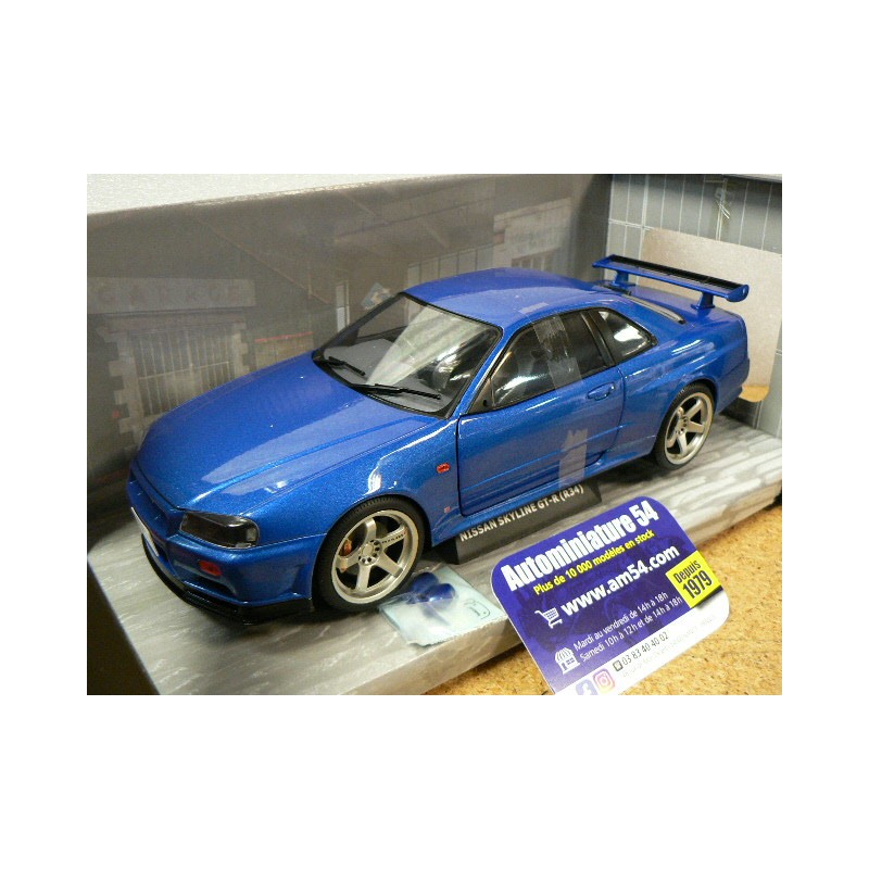 Nissan Skyline GT-R R34 Bayside Blue 1999 S1804306 Solido