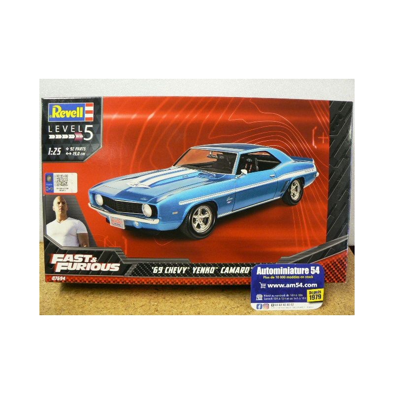 Revell Maquette de voiture : Fast & Furious 1969 Chevy Camaro