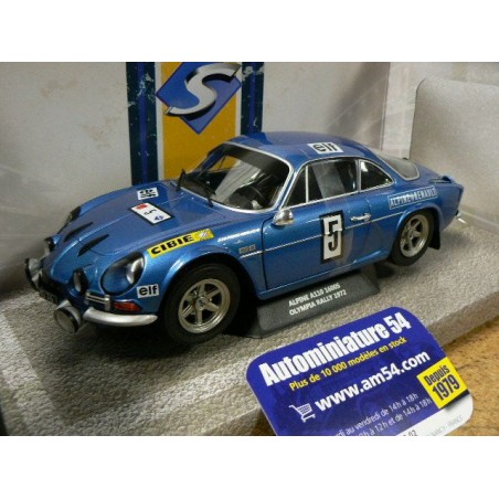 1972 Alpine A110 1600S n°5 Nicolas - Todt Olympia Rally S1804205 Solido