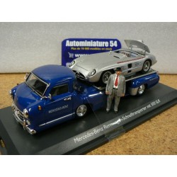 Mercedes-Benz Schnelltransporter + 300 SLR (Spark Model) + figurine 450376800 Schuco