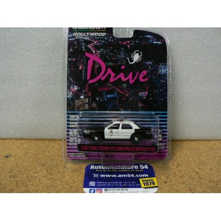 Ford Crown Victoria Police Interceptor 2001 DRIVE "Hollywood" 44970-E Greenlight 1.64ième