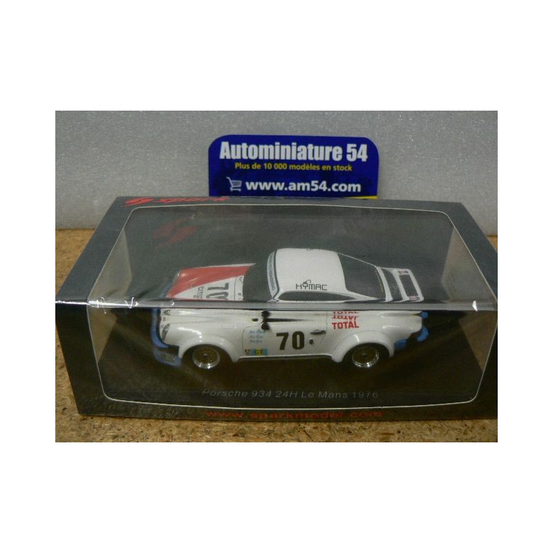 Spark 1/43 Porsche 934 Turbo Beurlys Le Mans´76 #70 Nick Faure