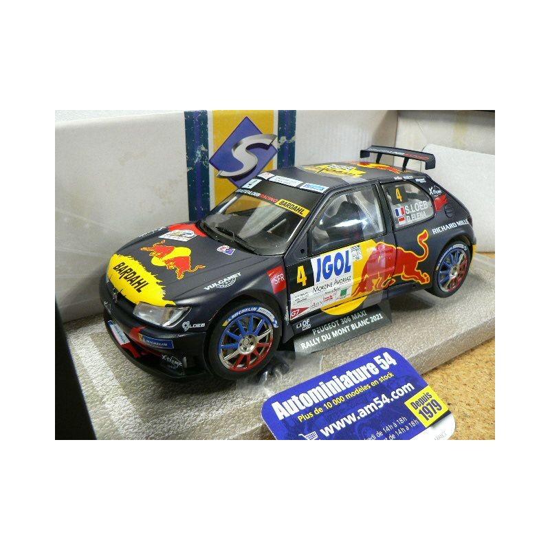 2021 Peugeot 306 Maxi n°4 Loeb - Elena Mont Blanc Rallye S1808301 Solido