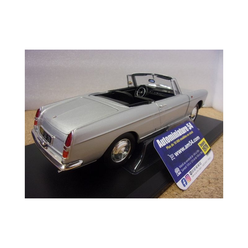 1967 Peugeot 404 Cabriolet Silver Metallic 1/18 Diecast Model Car Norev  184835