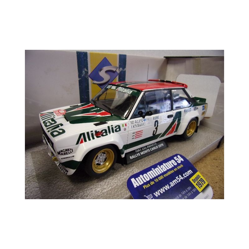 solido 1/18 Fiat 131 Abarth #3 Rally Monte Carlo 1979 Alen