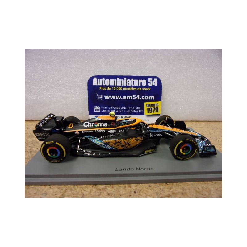 2022 McLaren MCL36 n°4 Lando Norris 6th Abu Dhabi GP S8554 Spark Model