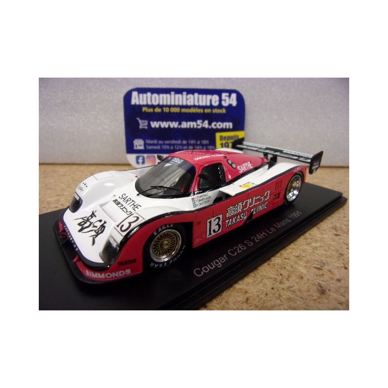 1991 Cougar C26S n°13 Dumfries - Olofsson - Danielsson Le Mans S3536 Spark  Model