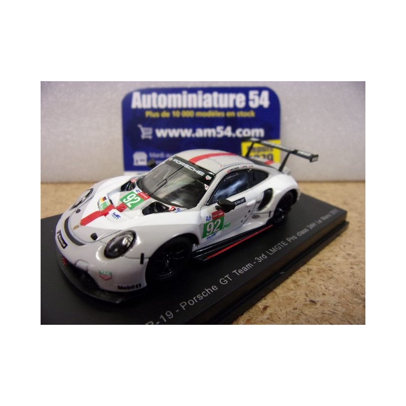 2021 Porsche Team 911 RSR-19 n°92 3rd LMGTE pro Le Mans Y272 Spark Model Sparky