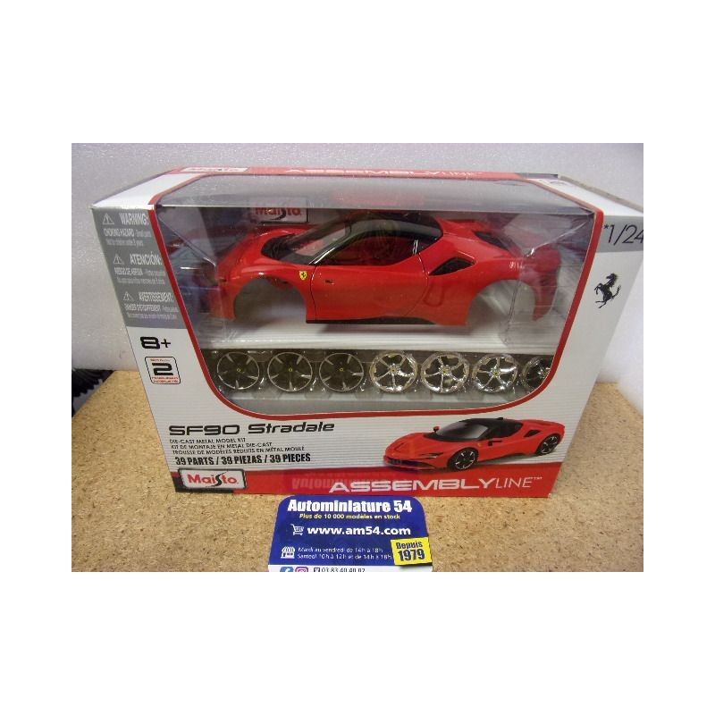 Ferrari SF90 Stradale Red 39137 Kit à Monter Maisto Assembly Line