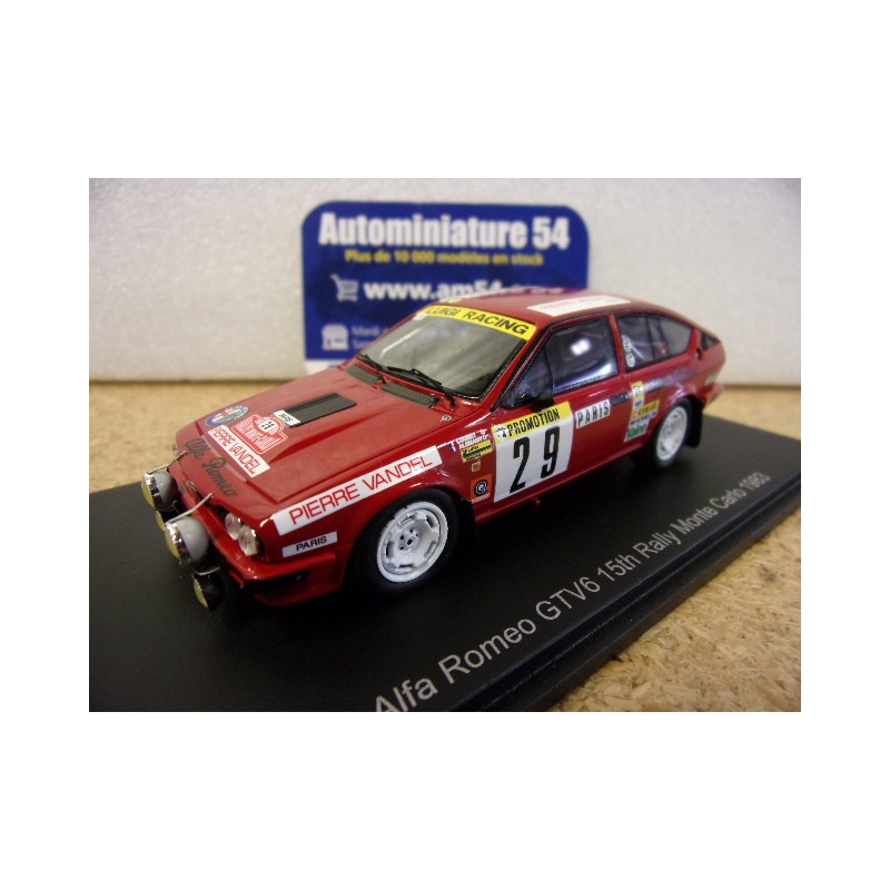 1983 Alfa Roméo GTV6 n°29 Loubet - Alemany 15th Monte Carlo S9354 Spark model