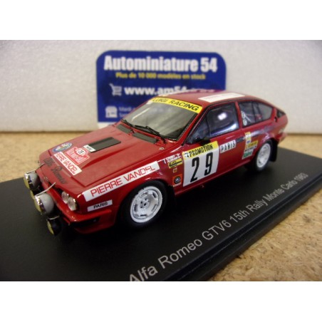 1983 Alfa Roméo GTV6 n°29 Loubet - Alemany 15th Monte Carlo S9354 Spark model