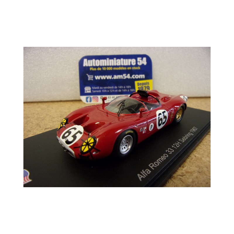 1967 Alfa Roméo 33 n°65 de Adamich - Zeccoli 12H Sebring US314 Spark model