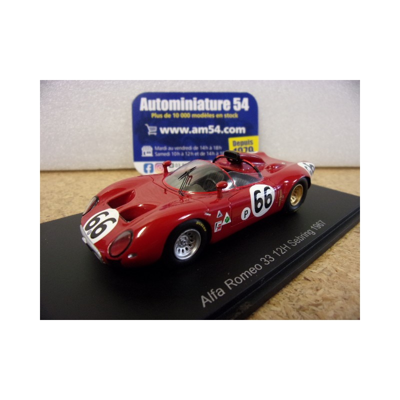 1967 Alfa Roméo 33 n°66 Bussinello - Galli 12H Sebring US315 Spark model