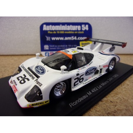 1983 Rondeau Ford M482 n°26 Rondeau - Ferté Le Mans S8468 Spark Model