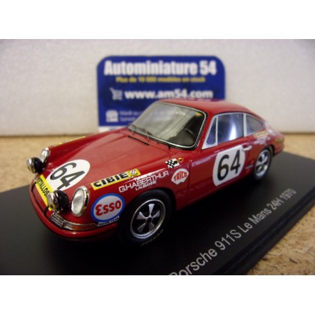 1970 Porsche 911S n°64 Sage - Greub Le Mans S4412 Spark Model