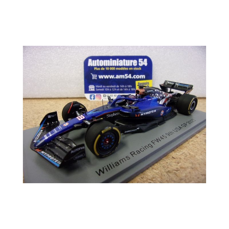 2023 Williams FW45 n°23 Alex Albon USA GP S8917 Spark Model