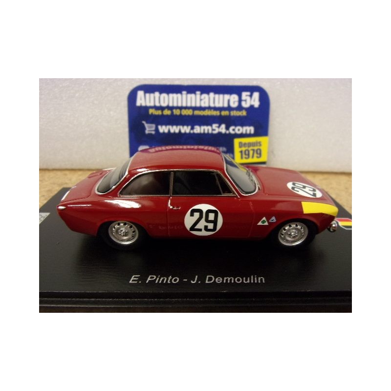 1966 Alfa Roméo 1600 GTA n°29 Pinto - Demoulin 2nd 24h SPA 100SPA09 Spark  Model