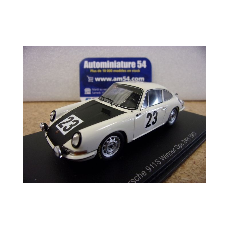 1967 Porsche 911S n°23 Gaban - Pedro 1st Winner 24h SPA 43SPA67 Spark Model