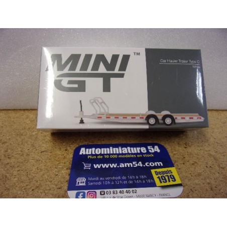 Car Hauler Type C - Remorque Porte Voiture Blanc MGTAC21 True Scale Miniatures MinGT