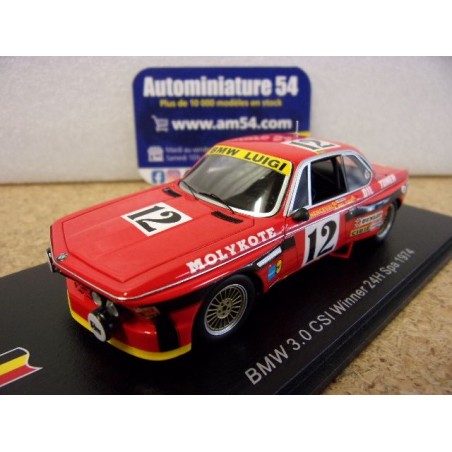 1974 BMW 3.0 CSi n°12 Xhenceval - Peltier - Dieudonné 1st Winner 24h SPA 43SPA1974 Spark Model