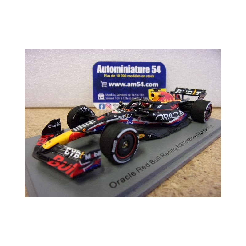 2023 Red Bull Honda RB19 n°1 Max Verstappen 1st Winner USA GP S8915 Spark Model