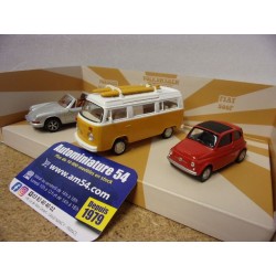 Coffret Vintage Porsche targa + Combi VW + Fiat 500 750053 Norev  Jet Car