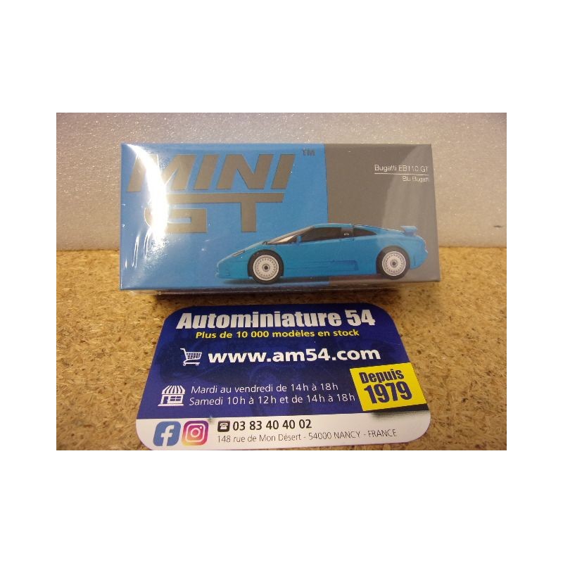 Bugatti EB110 Blue MGT00644 True Scale Models Mini GT