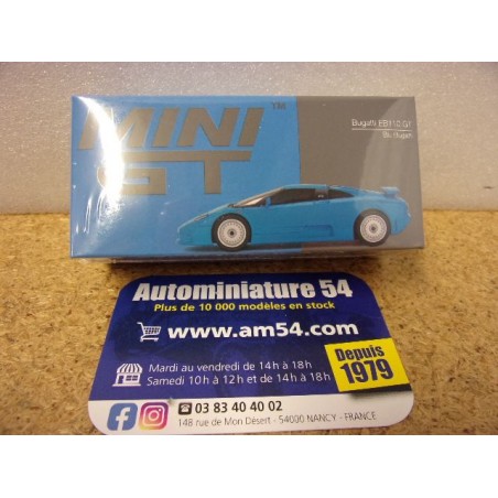 Bugatti EB110 Blue MGT00644 True Scale Models Mini GT