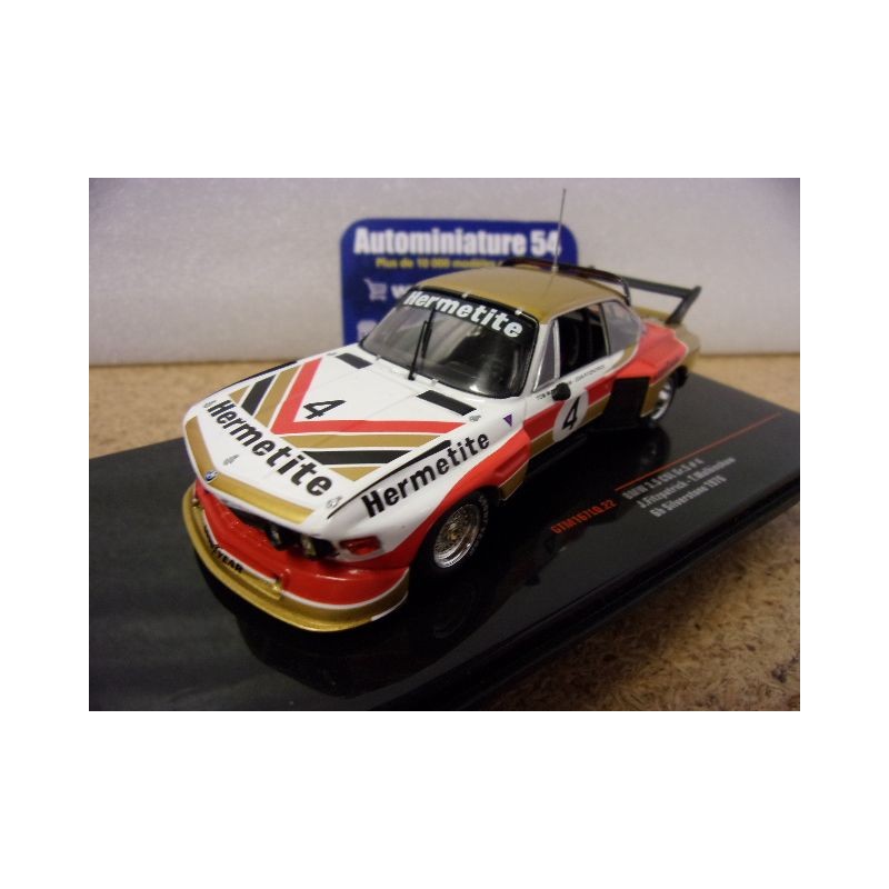 1976 BMW 3.5 CSL Gr5 n°4 Fitzpatrick - Walkinshaw 6h Silvertone GTM167 Ixo Models