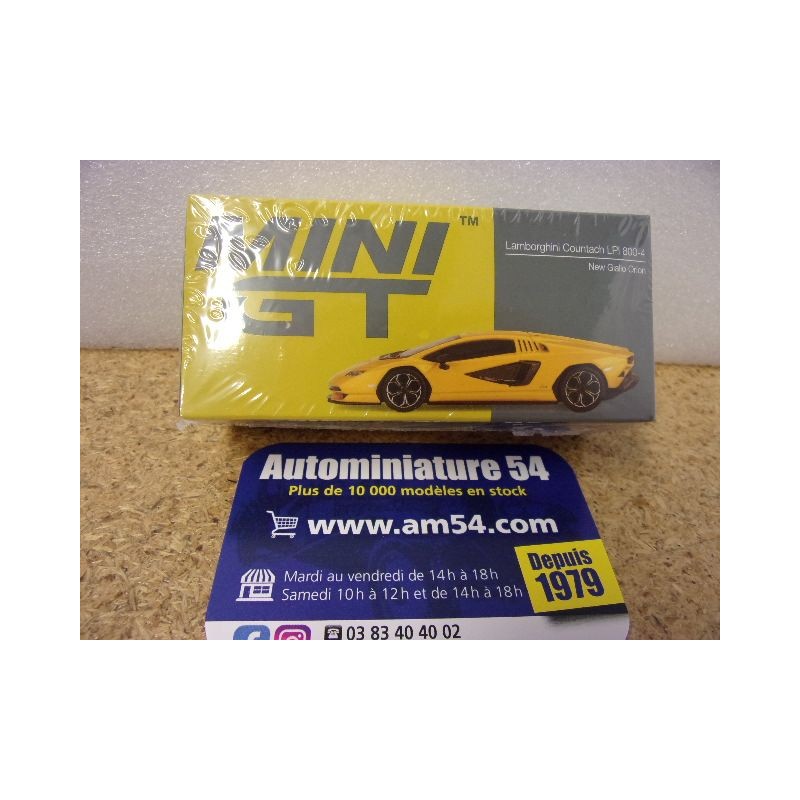 Lamborghini Countach LPI 800-4 Yellow MGT00733 True Scale Models Mini GT