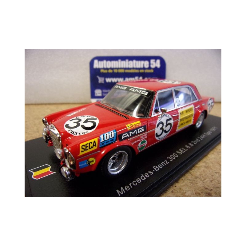 1971 Mercedes Benz 300 SEL 6.8 n°35 Heyer - Schickentanz 2nd 24h SPA 100SPA08 Spark Model