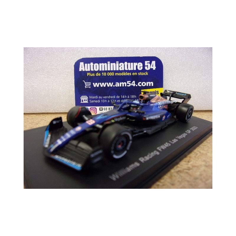 2023 Williams F1 FW45 n°23 Albon Las Vegas Y355 Spark Model Sparky 1.64