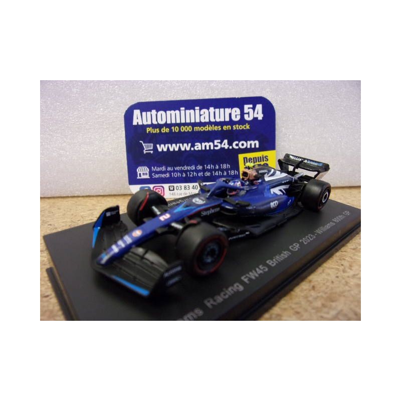 2023 Williams F1 FW45 n°2 Sargeant British GP Y352 Spark Model Sparky 1.64