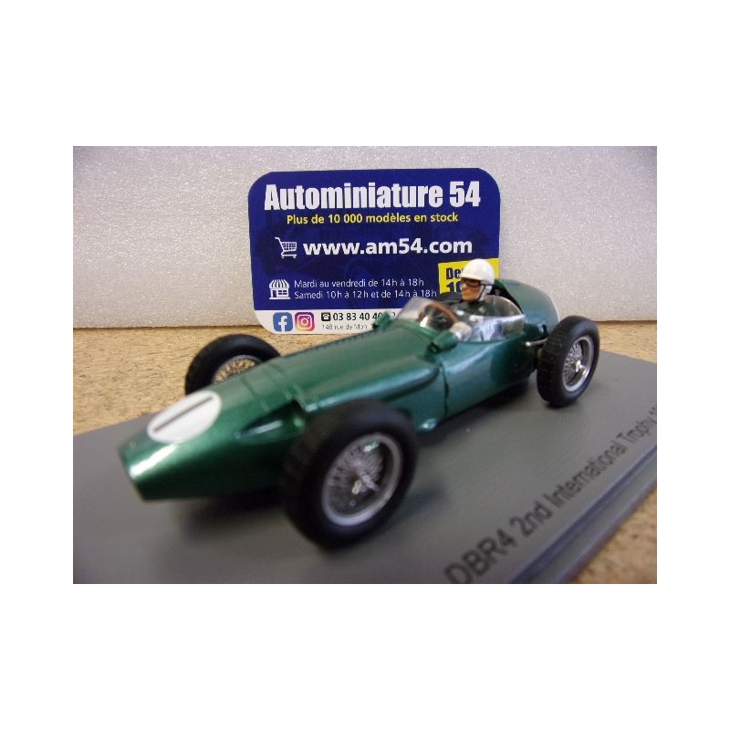 1959 Aston Martin DBR4 n°1 Roy Salvadori 2nd Internatonal Trophy S8135 Spark Model