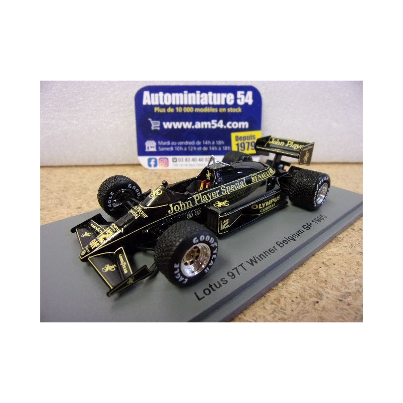 1985 Lotus Renault JPS 97T n°12 Ayrton Senna 1st Winner Belgium GP S7154 Spark Model