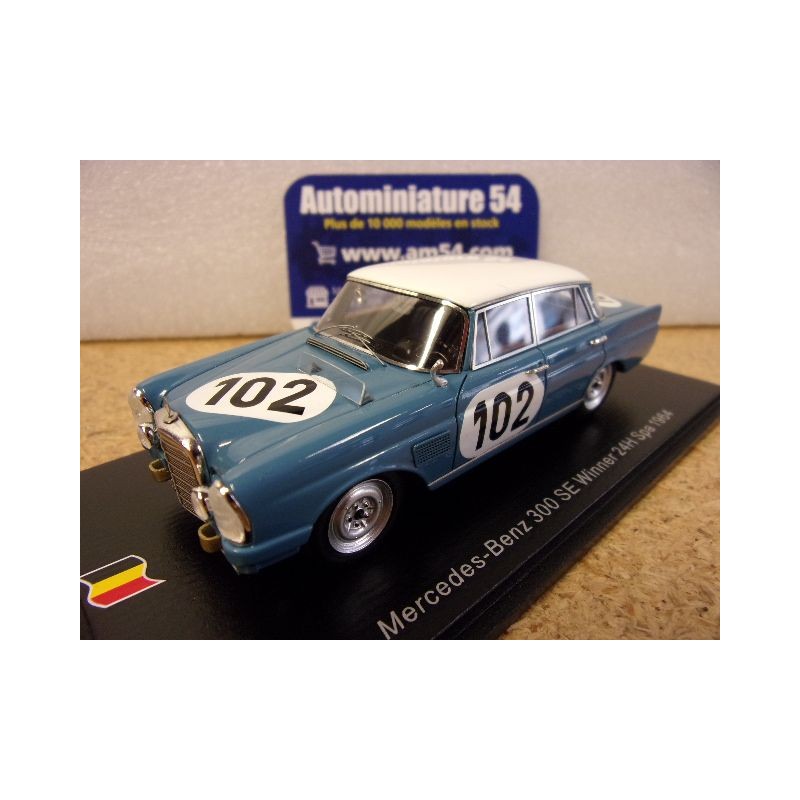 1964 Mercedes Benz 300 SE n°102 Crevits - Gosselin1st Winner 24h SPA 43SPA1964 Spark Model