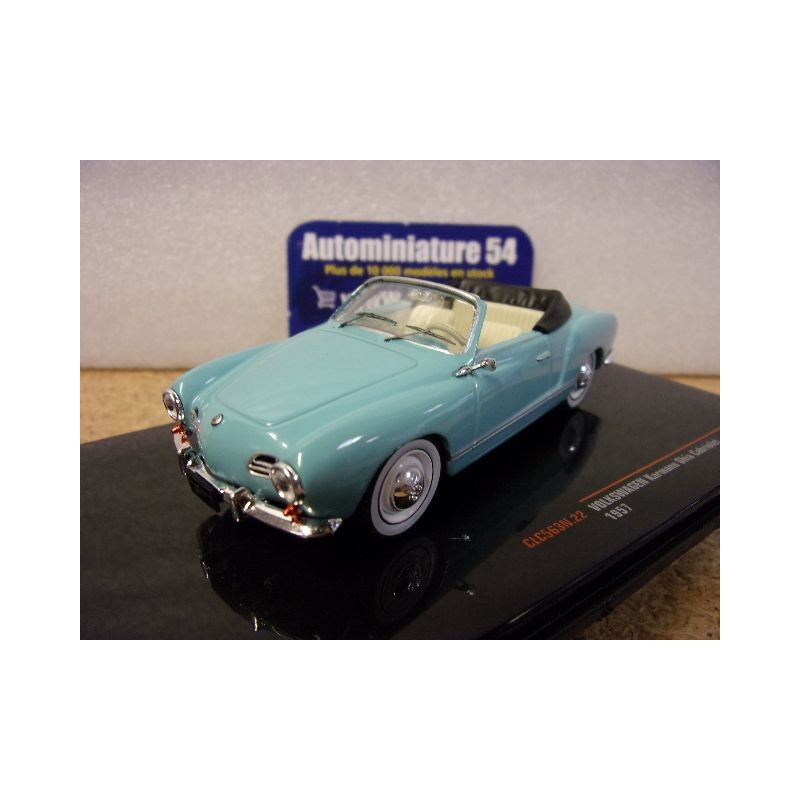 Volkswagen Karmann Ghia Cabrio Blue 1957 CLC563 Ixo Models