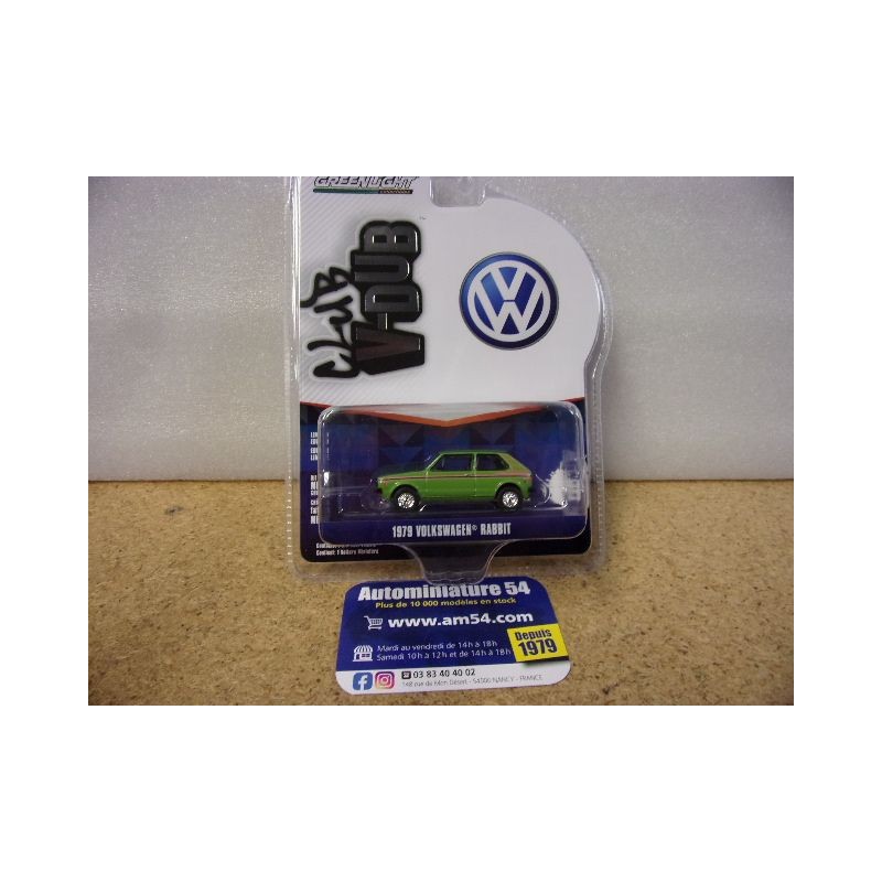 Volkswagen Rabbit Golf green 1979 "V-Dub Club" 36100-E Greenlight 1.64ième