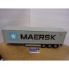 Remorque Porte Container Maersk grey 2021 S2400505 Solido