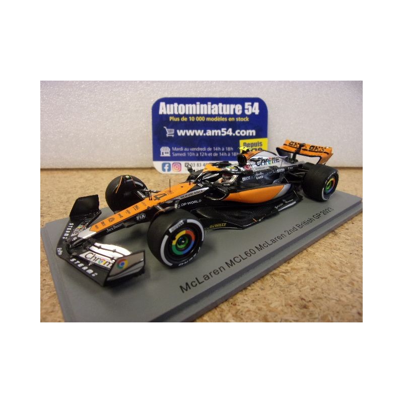 2023 McLaren MCL60 n°4 Lando Norris 2nd British GP S8593 Spark Model