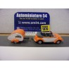 Volkswagen Cox 1303 Cabrio orange - white + Caravane 452677700 Schuco