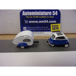 Bmw Isetta Blue + Caravane 452681300 Schuco 1.87