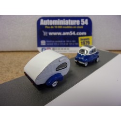 Bmw Isetta Blue + Caravane 452681300 Schuco 1.87