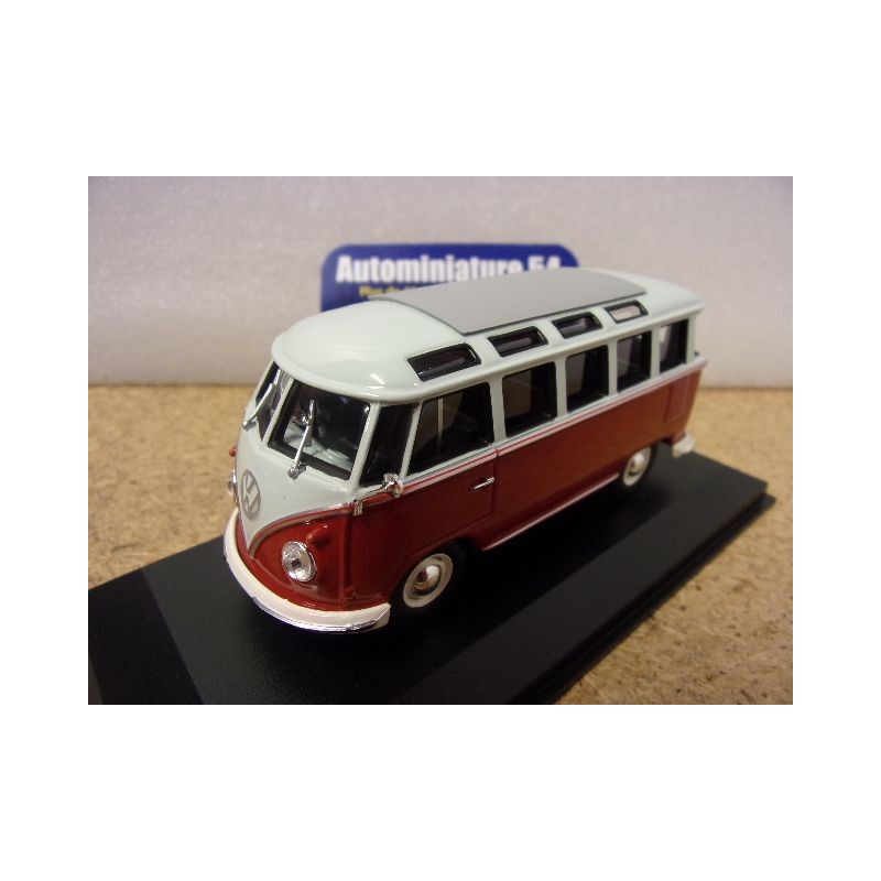 Volkswagen T1 Samba Bus Grey - Red 1963 940052301 MaXichamps